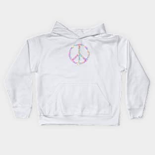 Peace Symbol Silhouette Shape Text Word Cloud Kids Hoodie